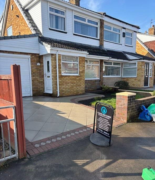 Driveway cleaning by Clean & Shine Exterior Cleaning